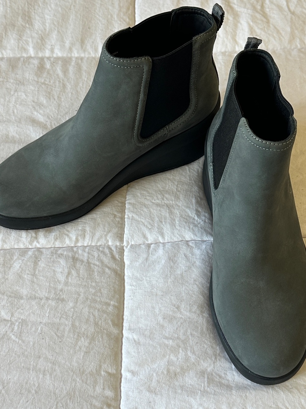 Abeo Gray Chelsea Wedge Booties